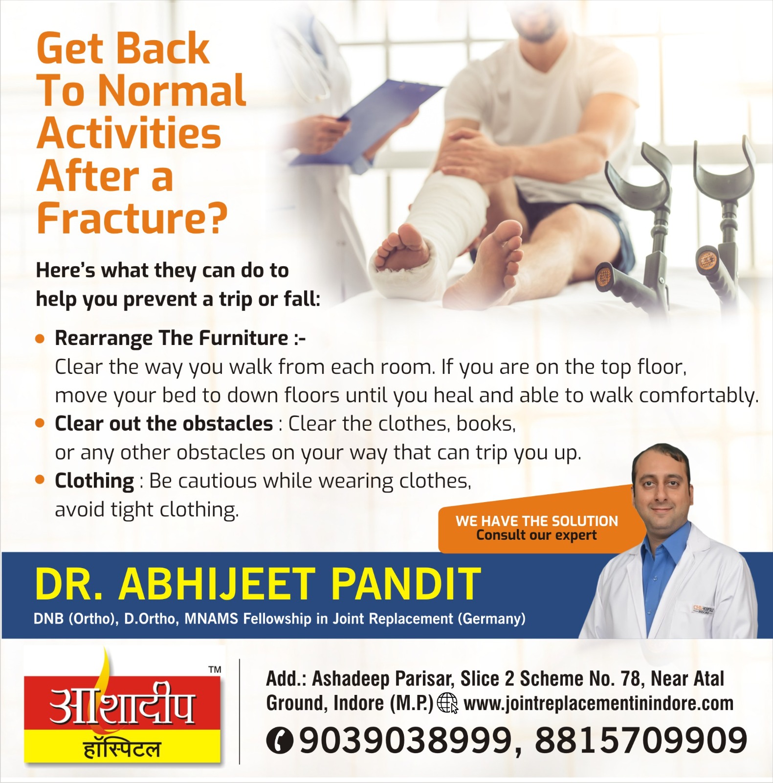 Best Orthopedic Doctor for Fracture Treatment in Indore