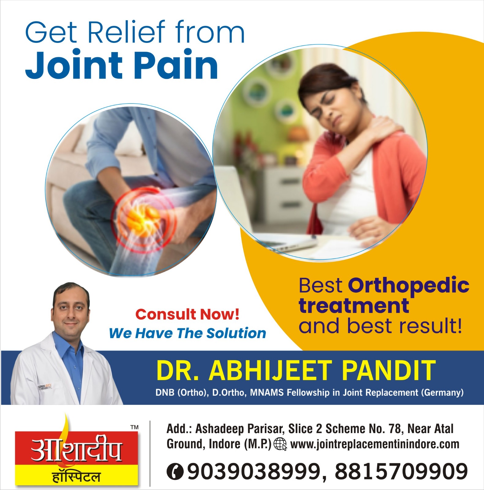 Best Orthopedic Doctor for Joint Pain Treatment in Indore