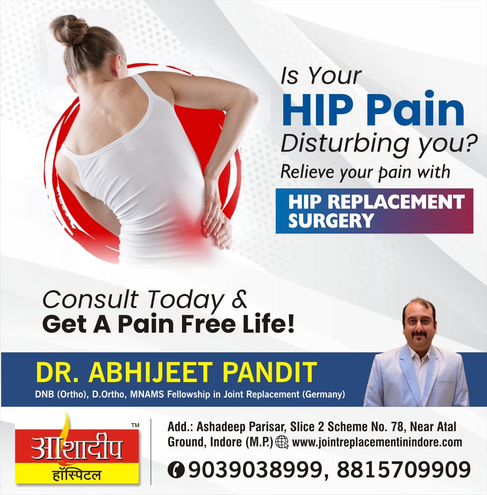 Best Doctor for Hip Pain Treatment in Indore 