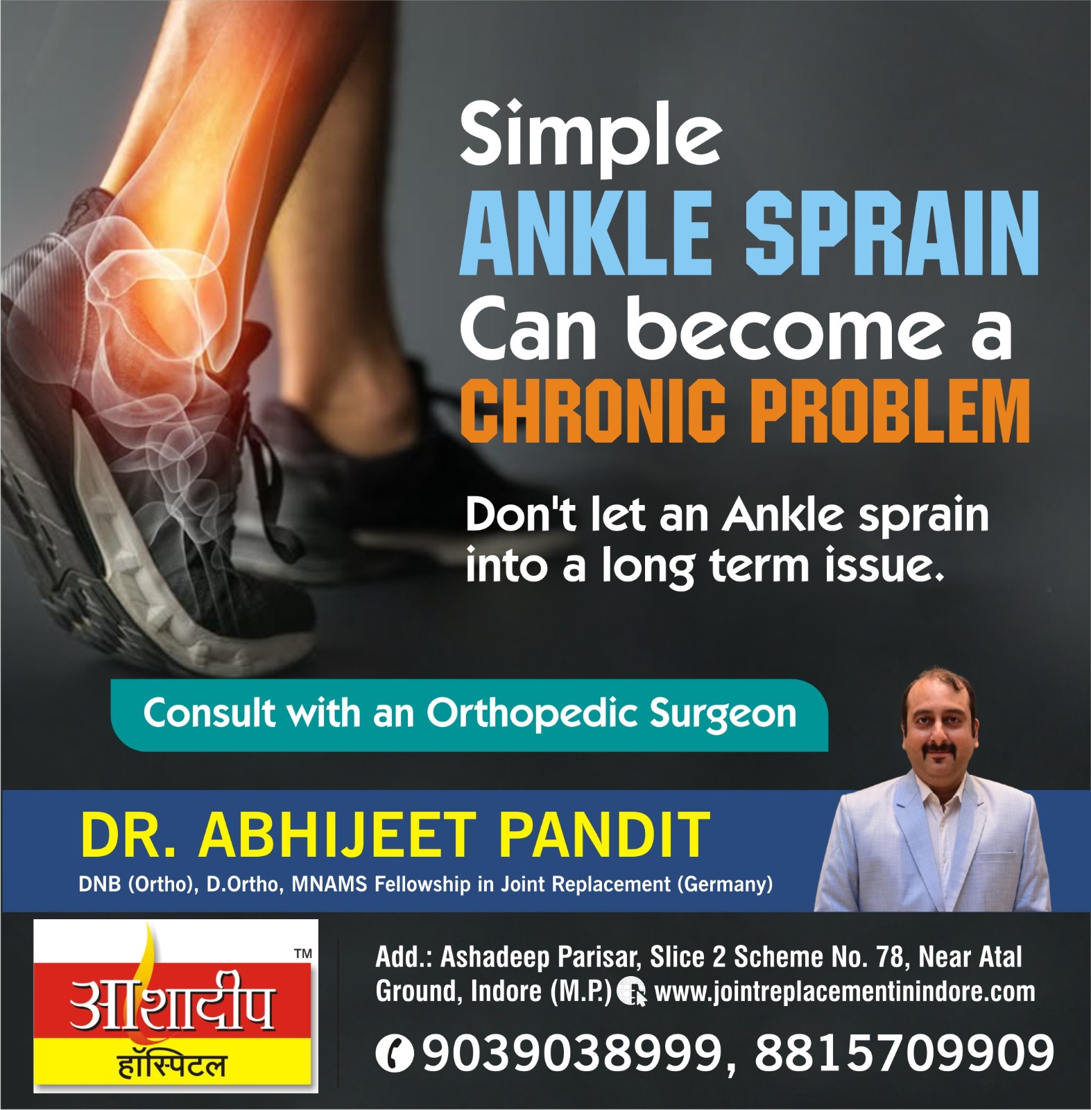 Best Ankle Sprain Specialist in Indore